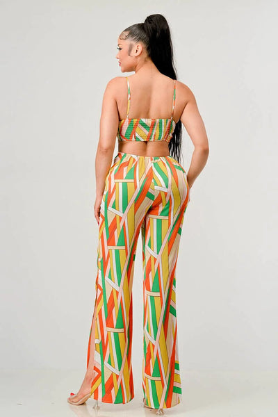 ASOS DESIGN bra top jumpsuit with peg leg