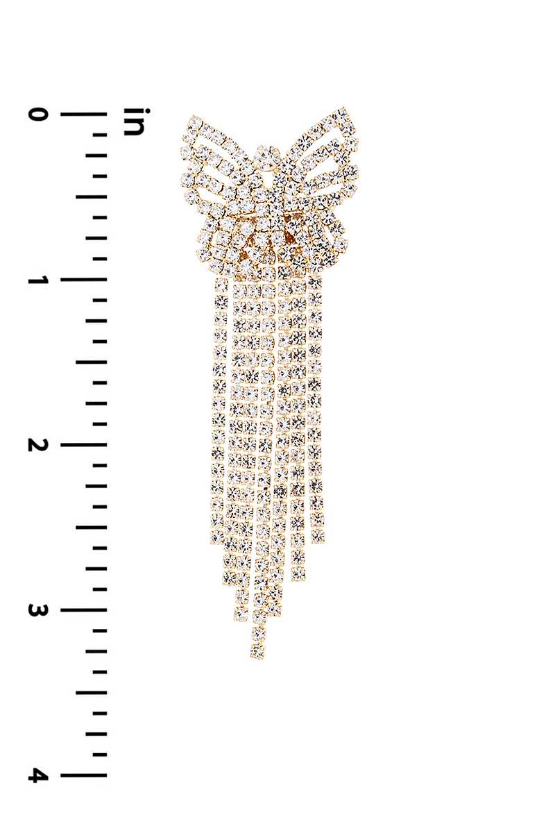 Rhinestone Butterfly Tassel Earring Apparel & Accessories > Jewelry > Earrings jehouze 
