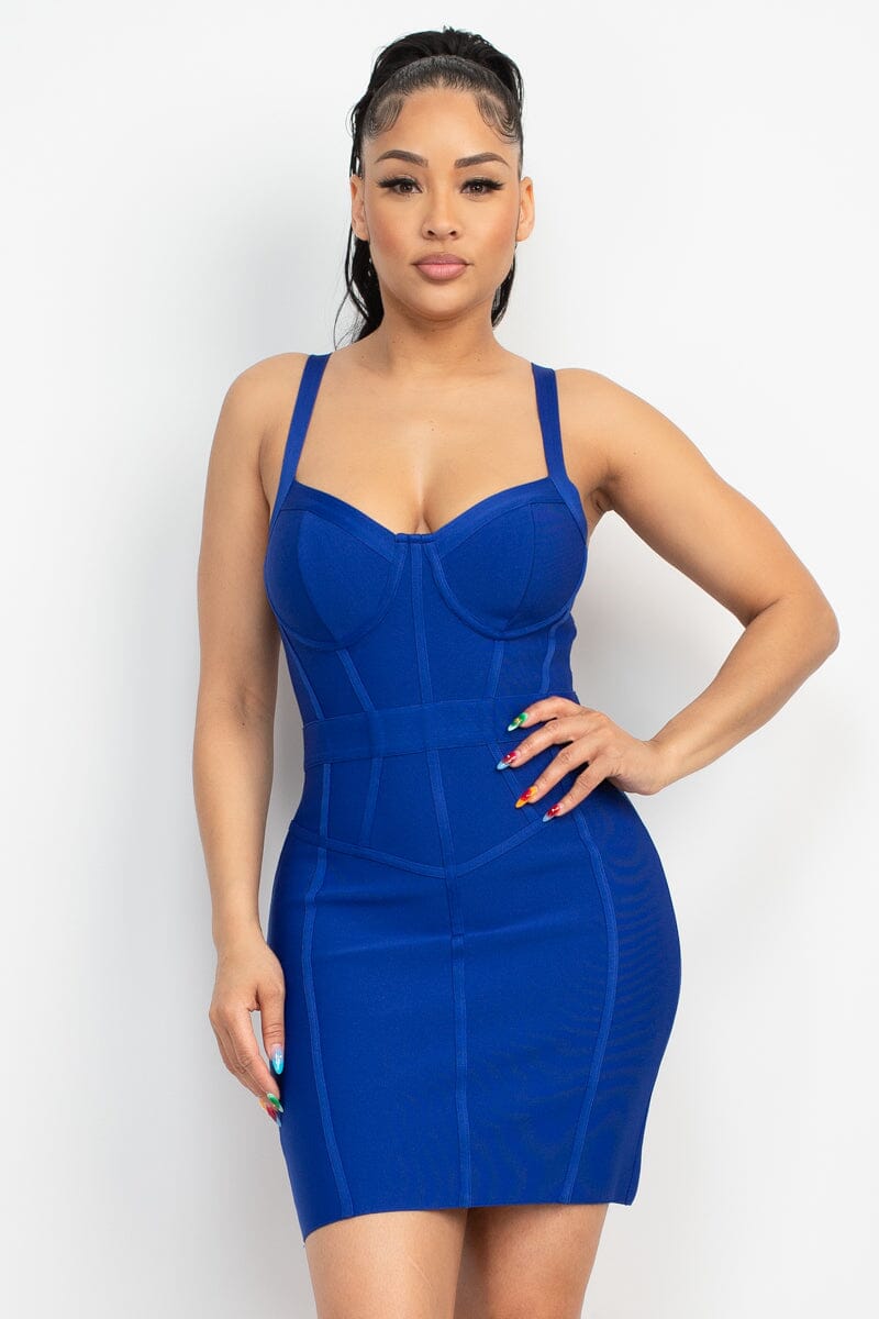 Royal Blue Bandage Dress