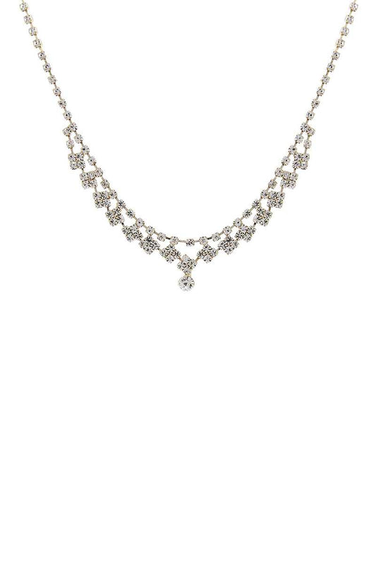 Stylish Rhinestone Design Crystal Necklace Jewelry & Watches jehouze 