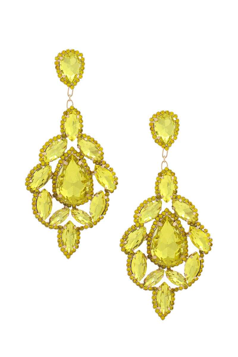 Teardrop Rhinestone Dangle Earring Apparel & Accessories > Jewelry > Earrings jehouze 