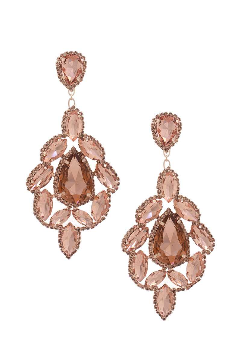 Teardrop Rhinestone Dangle Earring Apparel & Accessories > Jewelry > Earrings jehouze 