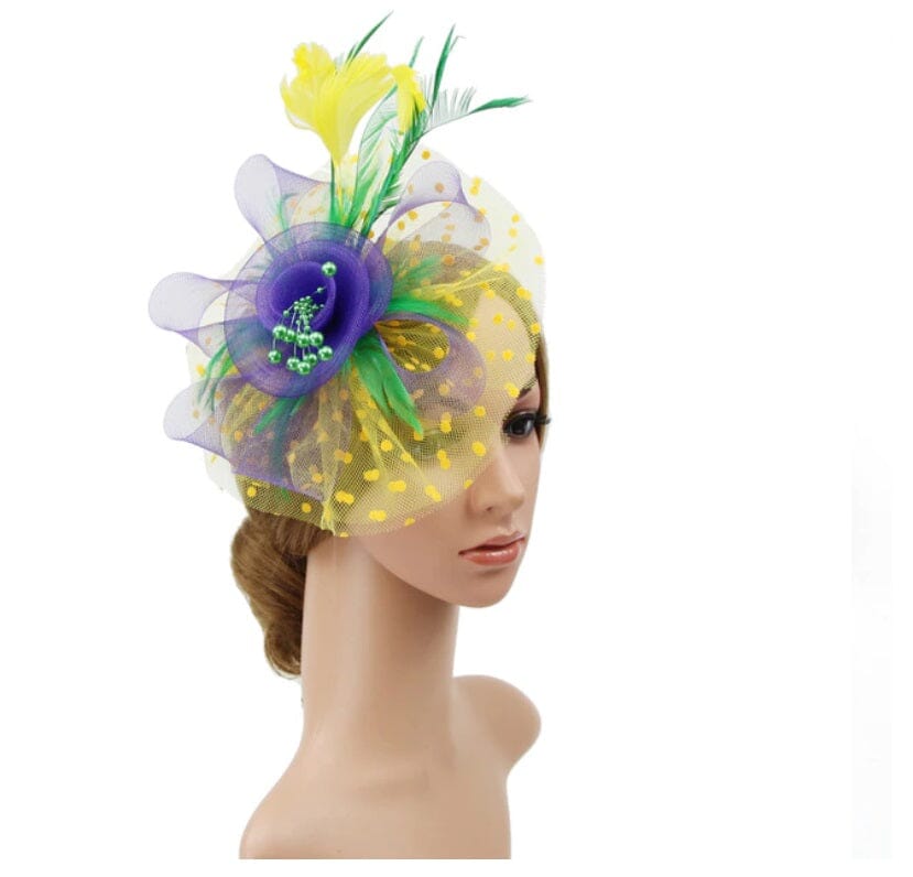Women Flower Mesh Feather Fascinators Hat Headband and Clip tea Party Headwear_ Hat jehouze 25 