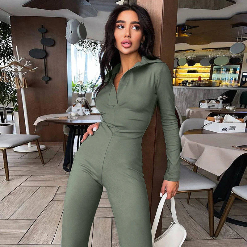 Ladies long sleeve sales jumpsuit