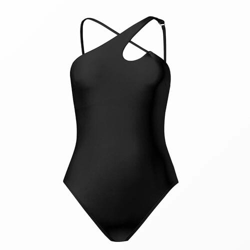 Women One Piece Swimsuit Asymmetrical Bathing Suit Adjustable Straps Cutout Monokini Swimwear Swimwear jehouze DAA12E3J010AA XS 