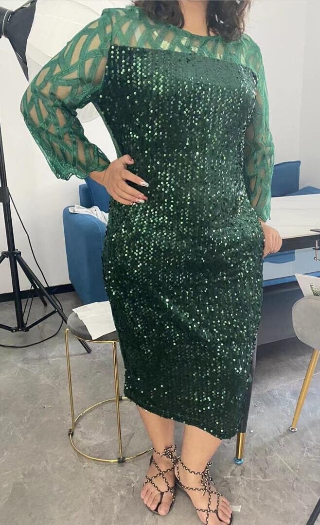 plus size sequin sparkly cocktail dress