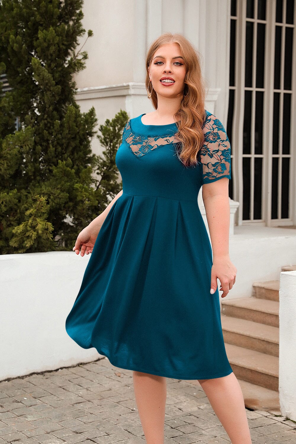 Teal plus clearance size dress