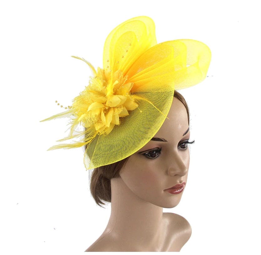 Women Tea Party Wedding Flower Mesh Hair Clip Fascinators Hat_ Hat jehouze 10 