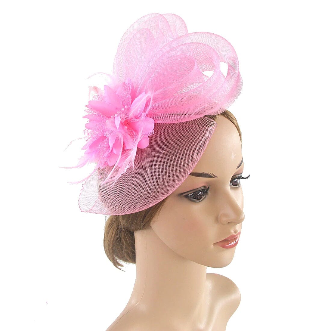 Women Tea Party Wedding Flower Mesh Hair Clip Fascinators Hat_ Hat jehouze 12 