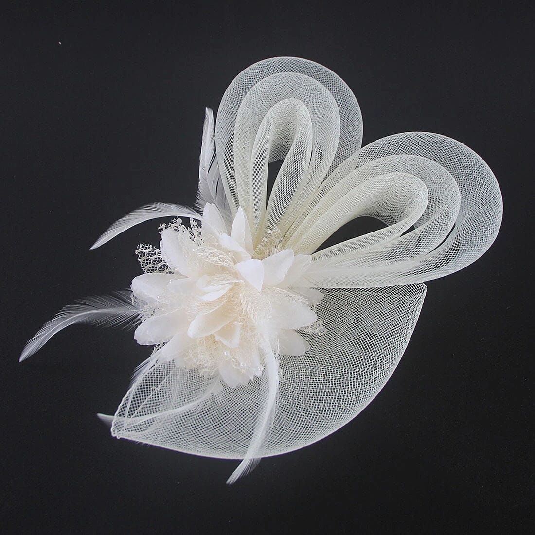 Women Tea Party Wedding Flower Mesh Hair Clip Fascinators Hat_ Hat jehouze 6 