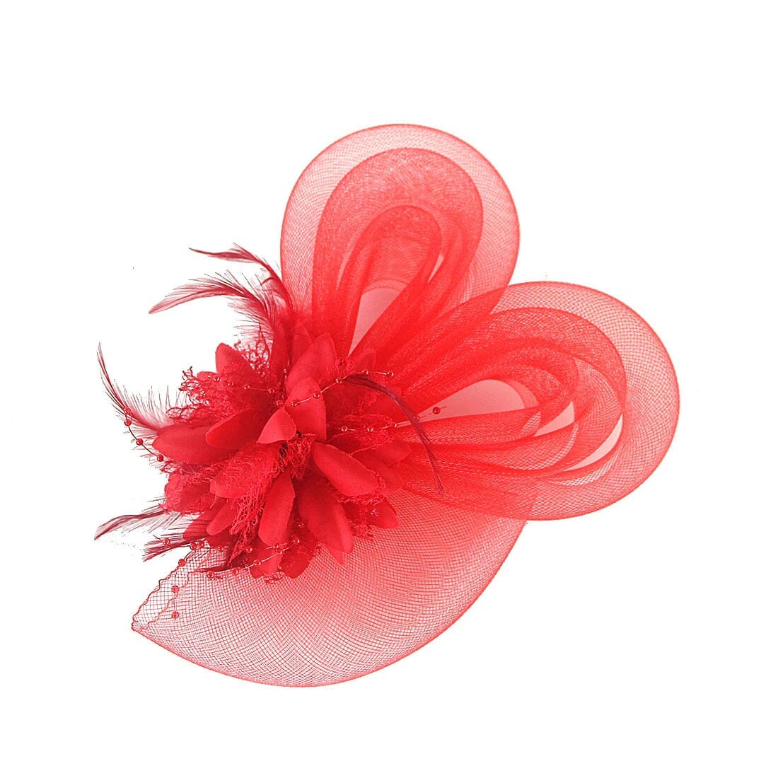 Women Tea Party Wedding Flower Mesh Hair Clip Fascinators Hat_ Hat jehouze 