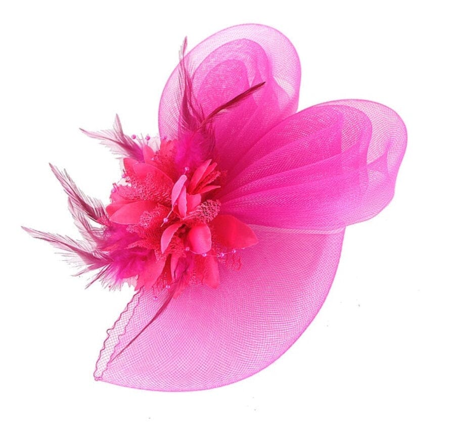 Women Tea Party Wedding Flower Mesh Hair Clip Fascinators Hat_ Hat jehouze 7 