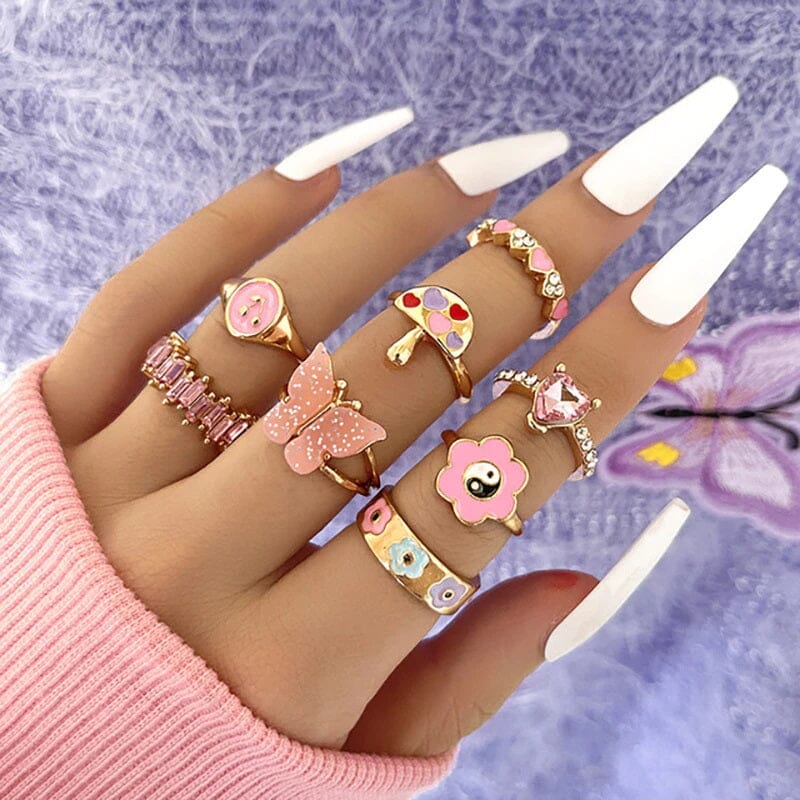 Women Teen Girls Vintage Cute Fashion Knuckle Stacking Ring Set_ Jewelry jehouze 3 