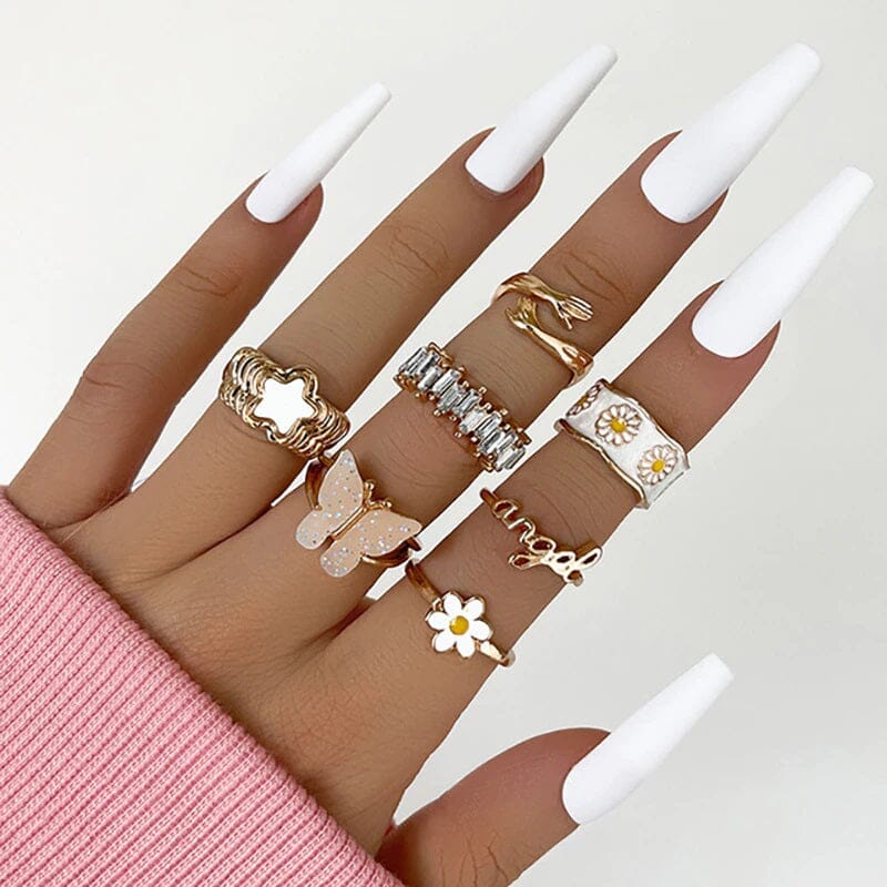 Women Teen Girls Vintage Cute Fashion Knuckle Stacking Ring Set_ Jewelry jehouze 4 