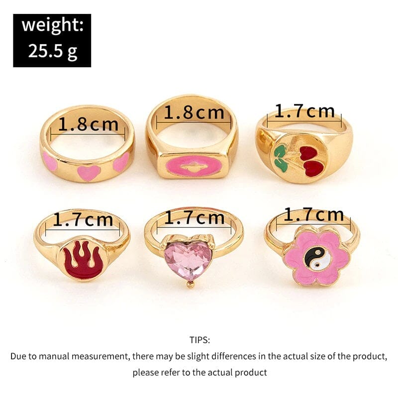 Women Teen Girls Vintage Cute Fashion Knuckle Stacking Ring Set_ Jewelry jehouze 