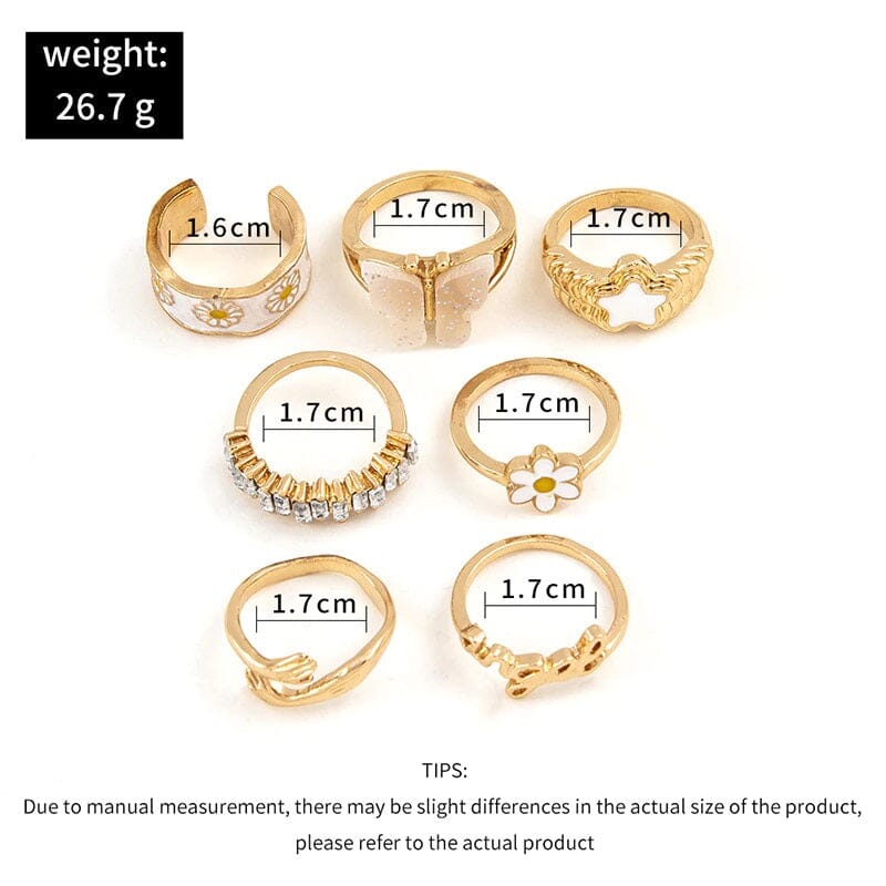 Women Teen Girls Vintage Cute Fashion Knuckle Stacking Ring Set_ Jewelry jehouze 