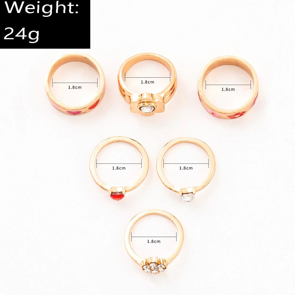 Women Teen Girls Vintage Cute Fashion Knuckle Stacking Ring Set_ Jewelry jehouze 