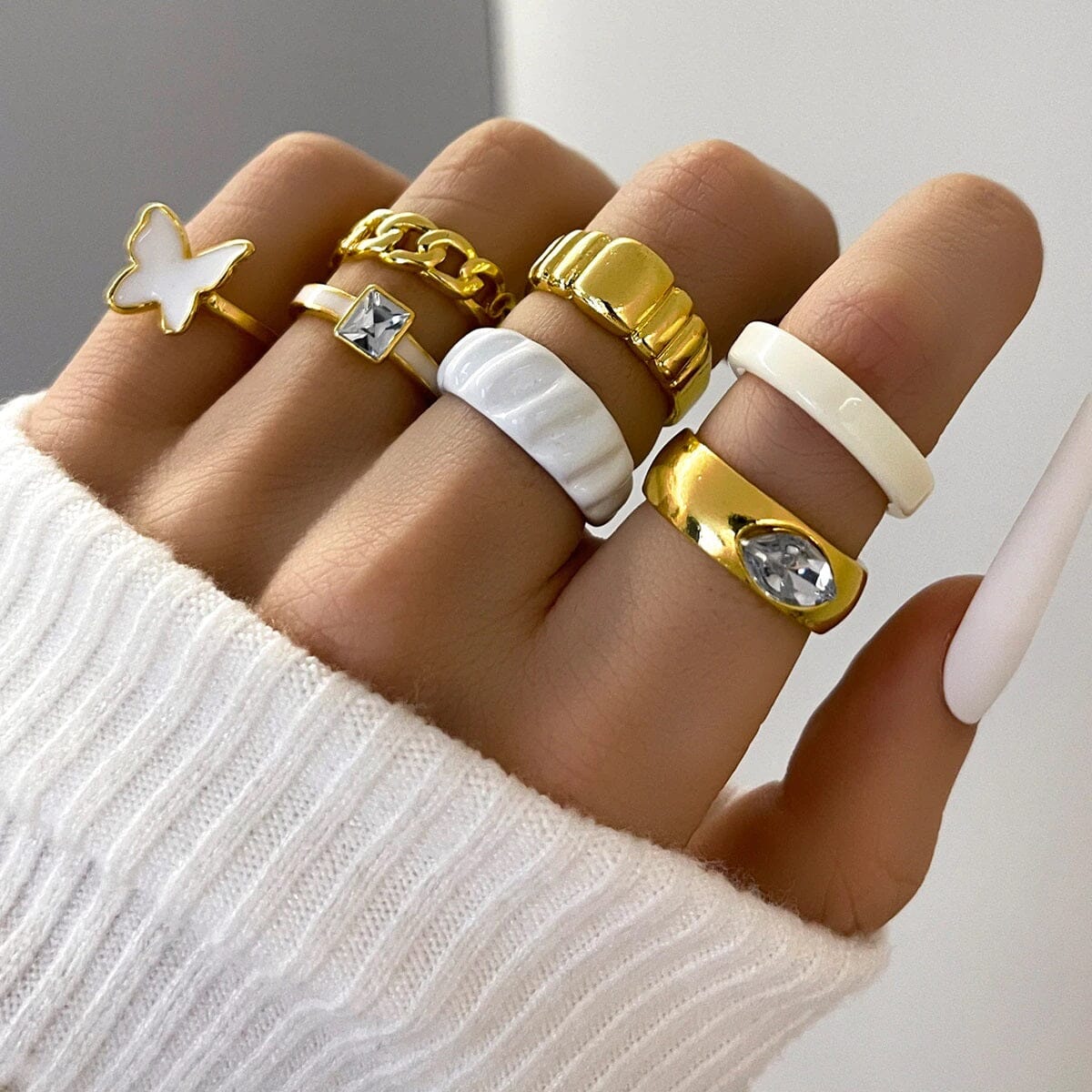 Women Teen Girls Vintage Cute Fashion Knuckle Stacking Ring Set_ Jewelry jehouze 8 