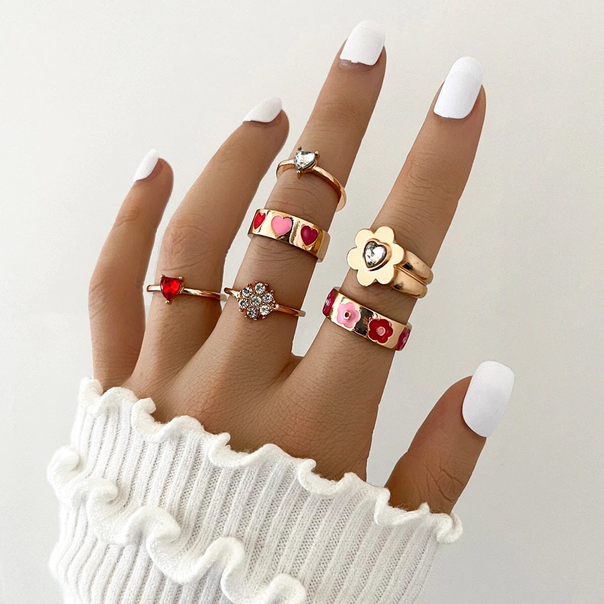 Women Teen Girls Vintage Cute Fashion Knuckle Stacking Ring Set_ Jewelry jehouze 9 