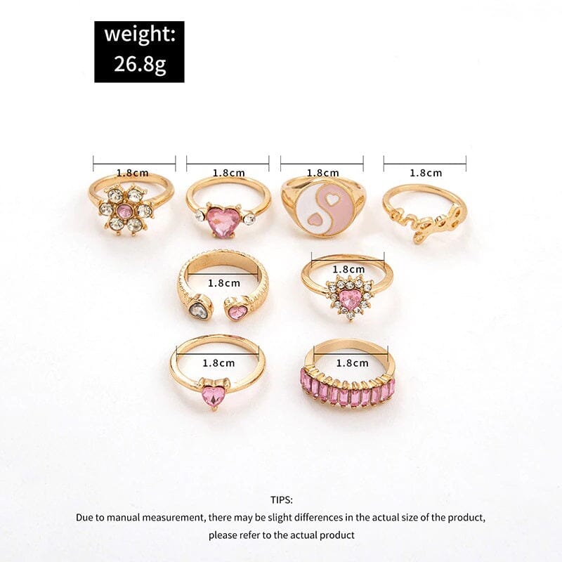 Women Teen Girls Vintage Cute Fashion Knuckle Stacking Ring Set_ Jewelry jehouze 