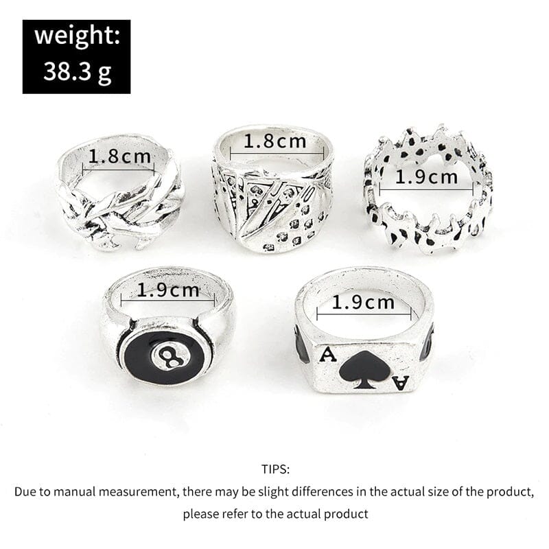 Women Teen Vintage Punk Metal Antique Silver Color Finger Ring Gothic Jewelry_ Jewelry jehouze 