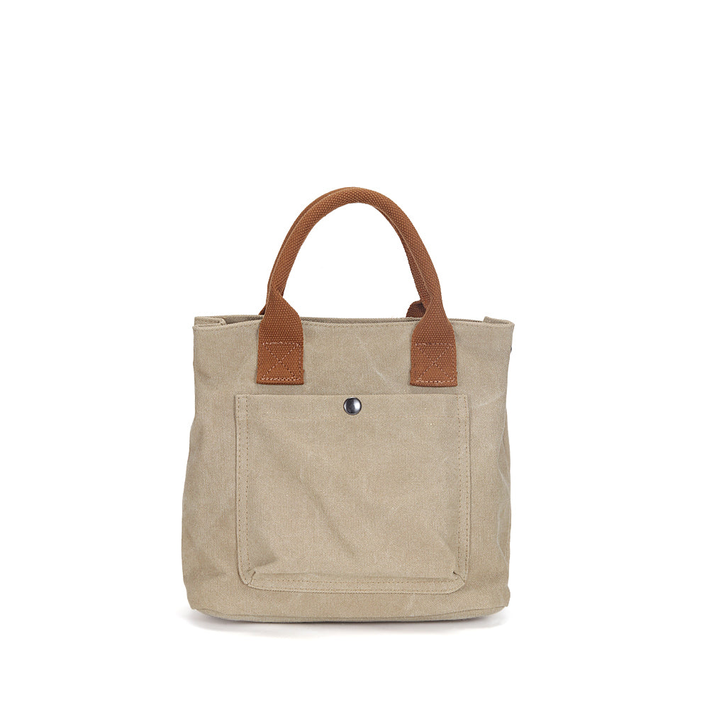 Women's canvas bags retro casual work handbags Tote lightweight top handle purses Handbags & Purses jehouze Khaki 