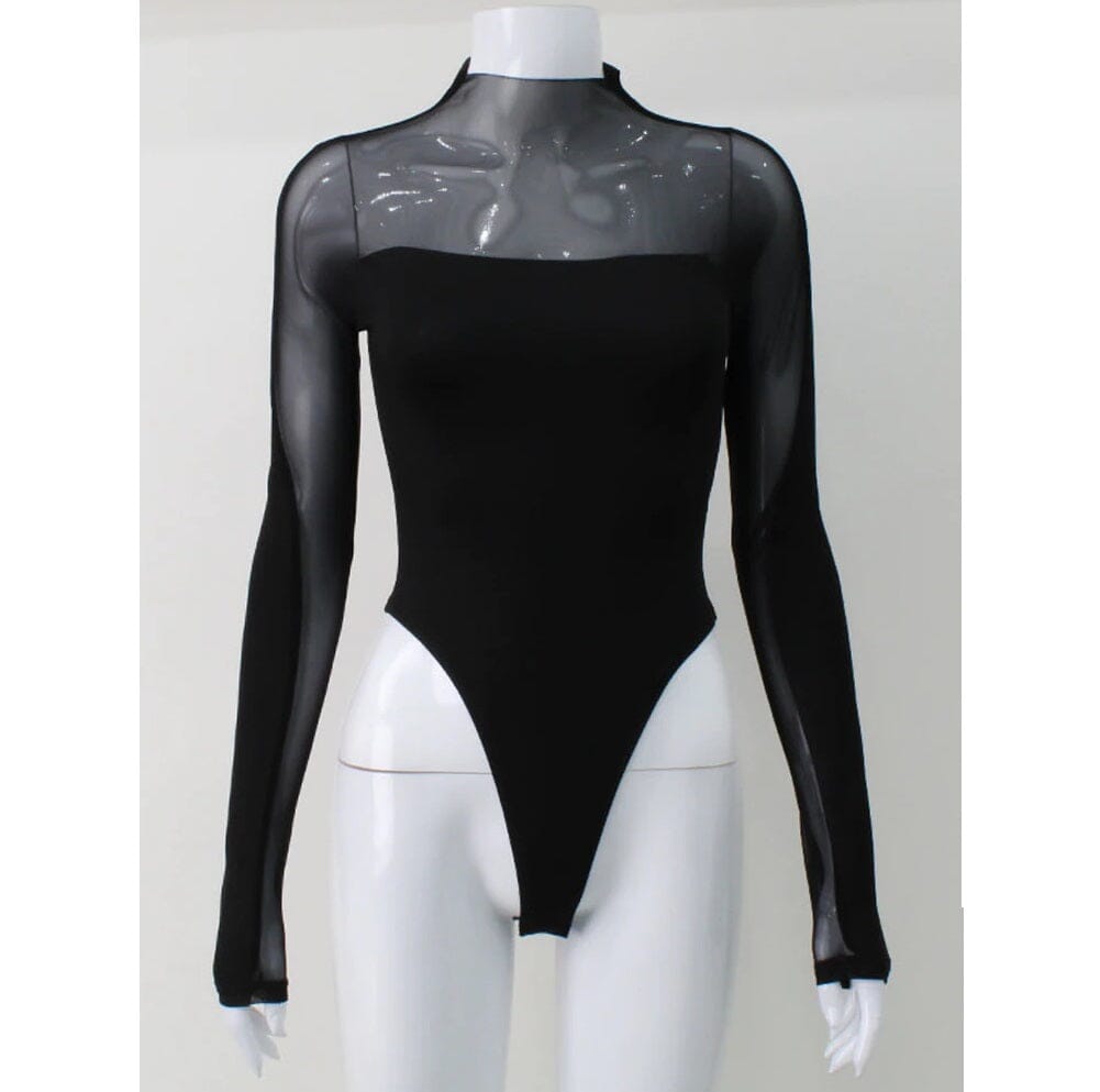 Long Sleeve Bodysuits Women  Bodycon Bodysuit Long Sleeve - Solid